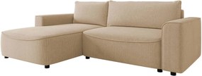 Ъглов диван Beliza-Бежово-Ляв