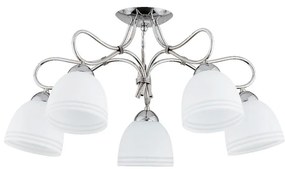 Полилей за повърхностен монтаж FILA 5xE27/15W/230V лъскав хром