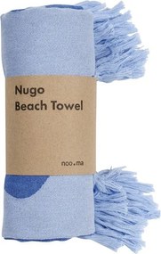 Синя памучна плажна кърпа 100x160 cm Nugo – noo.ma
