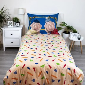 Единично памучно детско спално бельо 140x200 cm Pat a Mat – Jerry Fabrics