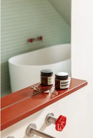 Стенно огледало с рафт масивно дърво 50x75 cm Lun – noo.ma