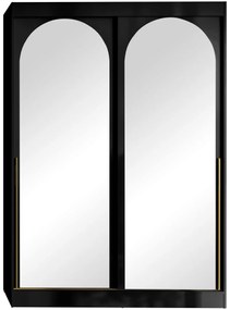 Гардероб Модин плъзгащ-черен-дължина: 150 см