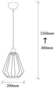 Черно метално висящо осветително тяло Opviq lights Mando - Opviq lights