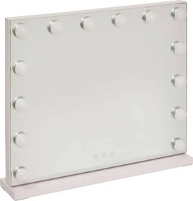 Огледало за баня 5five Holly, LED, 50x10x42.5 cm, Бяло