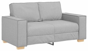 4104978 vidaXL Двуместен диван, облачно сив, 120 см, плат