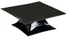 Alkan - Поликарбонатно плато квадратно на столче черно 35x35xh10.5см (ZCP 629-3)