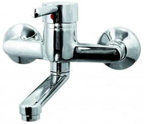 Стенен смесител за умивалник КРИСТИ ICF 5558290, месинг, хром, 25x18см