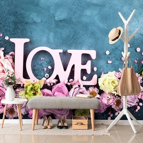 Самозалепващ фототапет – Надпис Love