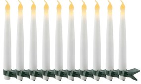 Бяла коледна светлинна украса 10 бр. ø 2 cm Carolin – Sirius