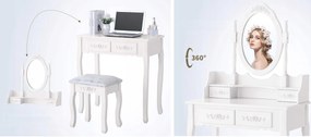 Тоалетна масичка Primadonna WHITE