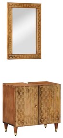 3206321 vidaXL Комплект мебели за баня, 2 части, масивна мангова дървесина