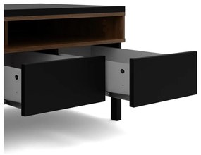 Черна маса за телевизор 156x48x48 cm Roomers – Tvilum