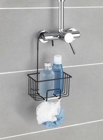 Черен висящ рафт за баня от неръждаема стомана Milito – Wenko