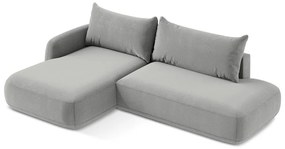 Светлосив сгъваем ъглов диван (ляв ъгъл) Hale – Makamii