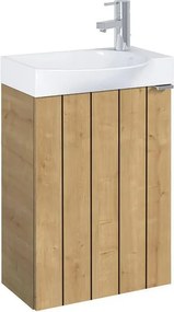 Шкаф Unik Micro Plus 452 mm, light oak structure / мебел и умивалник