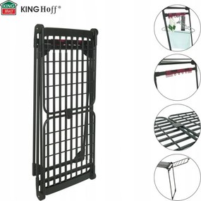 Сушилник за дрехи Kinghoff KH 2045, 30 м, До 25 кг, Сгъваем, Стомана, Черен