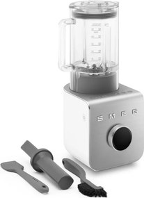 Блендер Smeg Collezione BLC02WHMEU, 1400W, 1.5 л, 22000 об/мин, 5 програми, 9 скорости, Трошене на лед, Неръждаема стомана, Бял/Инокс