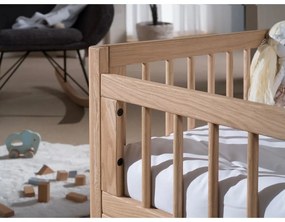 Детско креватче от масивен дъб в естествен цвят 70x140 cm Forrest – Vipack