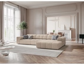 Бежов ъглов диван (десен ъгъл) Chicago - Cosmopolitan Design