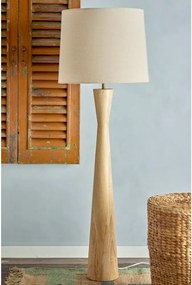 Бежова подова лампа с текстилен абажур (височина 130 cm) Leonor – Bloomingville