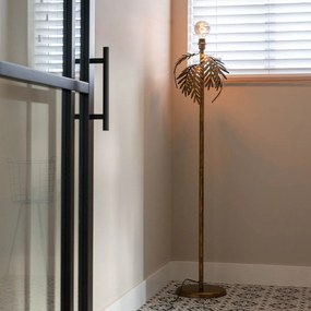 Винтидж подова лампа златиста 145 см - Botanica