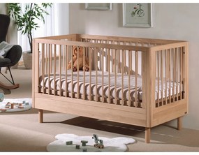 Детско креватче 70x140 cm от масивен дъб в естествен цвят Forrest – Vipack