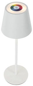 Комплект от 2 настолни лампи бели с димер и презареждащ се RGBW - Murdock