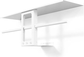 Бяла стоманена стенна закачалка с рафт 100 cm Luno Small – Spinder Design