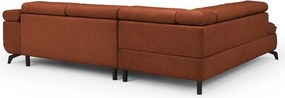 Теракотен шенилов ъглов диван (ляв ъгъл L форма) Marbeya – Ropez