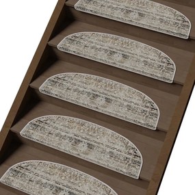 Бежови килимчета за стълби в комплект от 16 части 20x65 cm Cottage Warmth - Vitaus