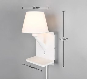 Бяла стенна лампа Comfort – Trio