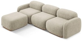 Бежов модулен ъглов диван от букле Ailani – Makamii