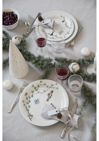 Бяла порцеланова чиния с коледен мотив ø 27 cm Hammershøi Christmas – Kähler Design