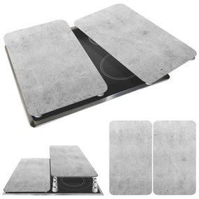 Комплект от 2 сиви стъклени капака за печка Universal - Wenko