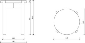 Черен стол от масивен бук Hopp – noo.ma