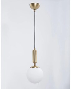 Висяща лампа със стъклен абажур в златисто и бяло ø 15 cm Monera - Squid Lighting