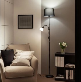 Brilagi - Подова лампа CERIA 2 в 1 1xE27/100W/230V + 1xE14/25W черна