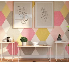 Бели/естествени конзолни маси в комплект 3 бр. с ясенов плот 50x100 cm Dante – Støraa