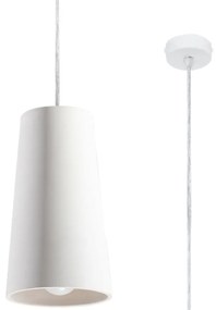 Бяла керамична висяща лампа Armica - Sollux