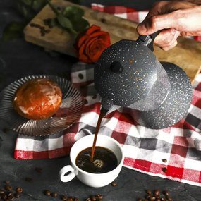 Разопакован: Кубинска кафеварка Klausberg KB 7547, 9 чаши, Индукция, Сив мрамор