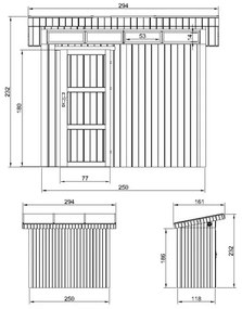 LP® SmartSide® панелен навес – 118 x 250 см – 3 м2