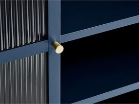 Синя метална витрина Bronco, височина 140 cm - Unique Furniture