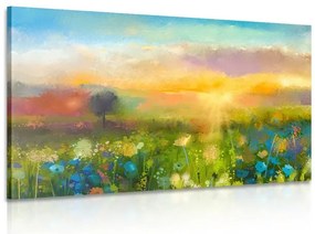 Картина на платно – Маслена живопис на полски цветя