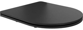 Mexen седалка за тоалетна с меко затваряне slim, дуропласт, черен мат - 39224085