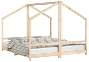 3200589 vidaXL Рамка за детско легло 2x(90x200) см масивна борова дървесина