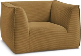 Кресло от рипсено кадифе в цвят горчица Giorgia – Bobochic Paris