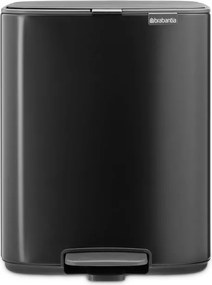 Кош за боклук Brabantia Bo Pedal 1010138, 12 л, Леко затваряне, Противоплъзгаща основа, Черен