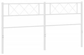 372361 vidaXL Метална табла за глава, бяла, 160 см