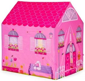 Палатка в дизайна на красива розова къща с тунел