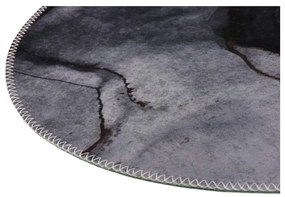 Черно-бял миещ се кръгъл килим ø 100 cm - Vitaus